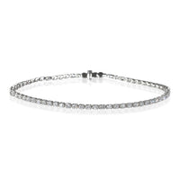 Lab-Grown Shared Prong Diamond Tennis Bracelet in 14K White Gold 2 CTW