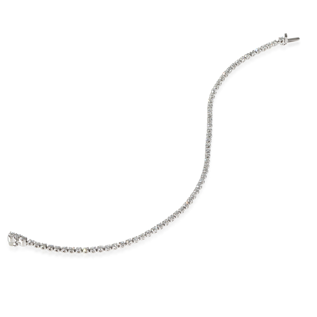 Lab-Grown Shared Prong Diamond Tennis Bracelet in 14K White Gold 2 CTW