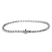 Lab-Grown Shared Prong Diamond Tennis Bracelet in 14K White Gold 4 CTW