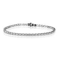 Lab-Grown Shared Prong Diamond Tennis Bracelet in 14K White Gold 4 CTW