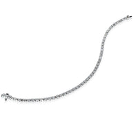Lab-Grown Shared Prong Diamond Tennis Bracelet in 14K White Gold 4 CTW