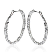 Lab-Grown Oval Diamond Earrings in 14K White Gold 3.93 CTW
