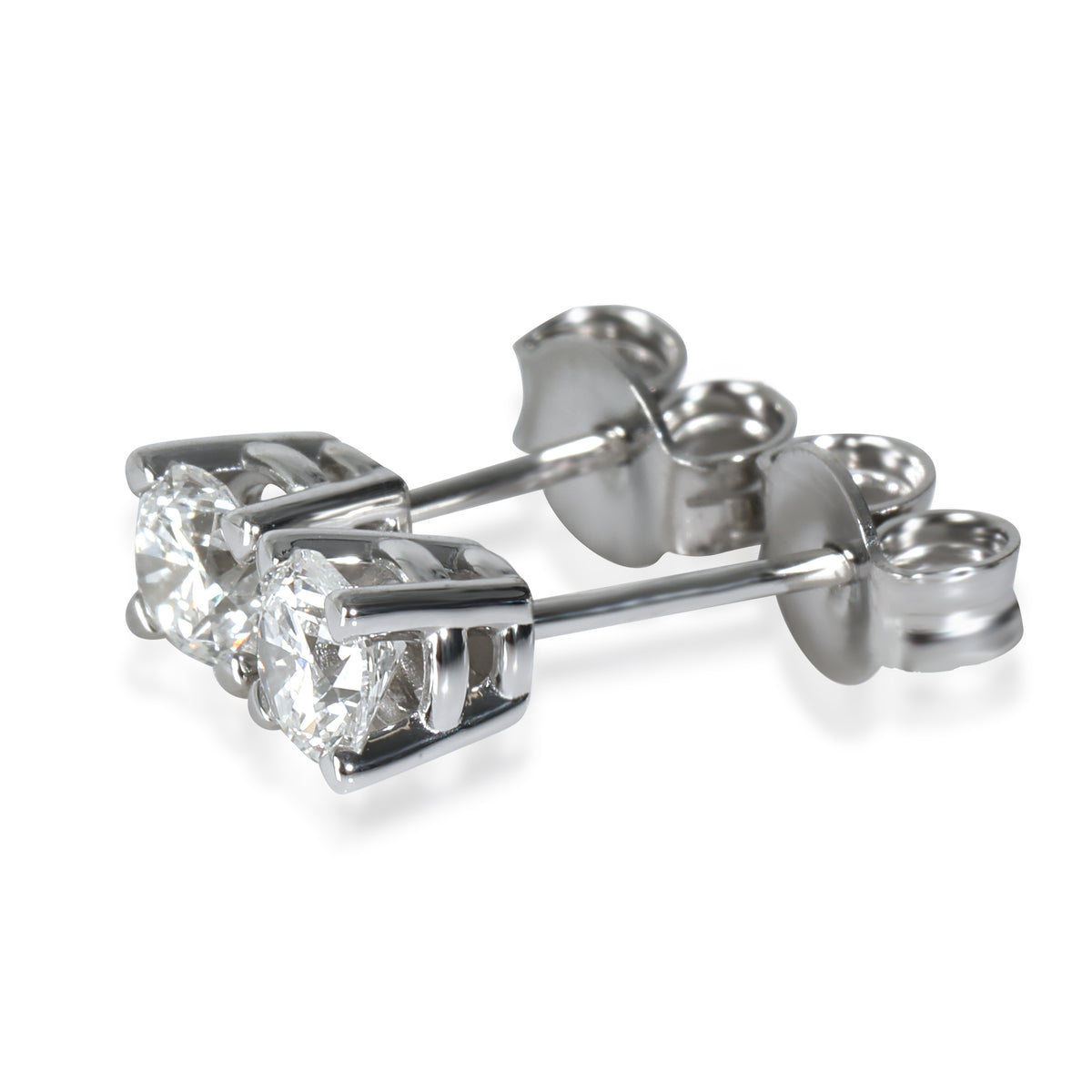 Lab-Grown Diamond Stud Earrings in 18K White Gold 0.50 CTW