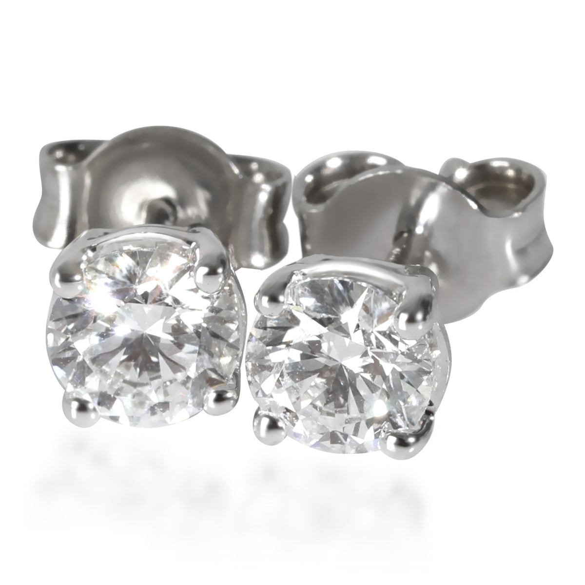 Lab-Grown Diamond Stud Earrings in 18K White Gold 0.75 CTW