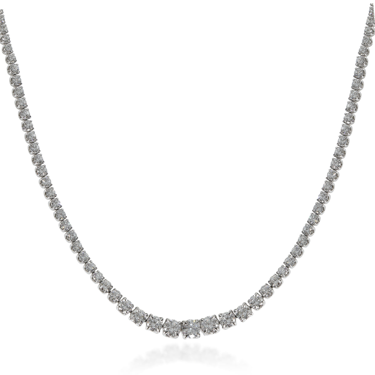 Lab-Grown Diamond Necklace in 14K White Gold 11.03 CTW