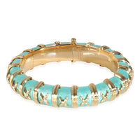 Schlumberger Croisillon Bracelet With Azure Blue Enamel, 18K Gold