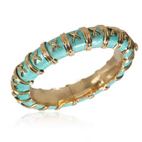 Schlumberger Croisillon Bracelet With Azure Blue Enamel, 18K Gold