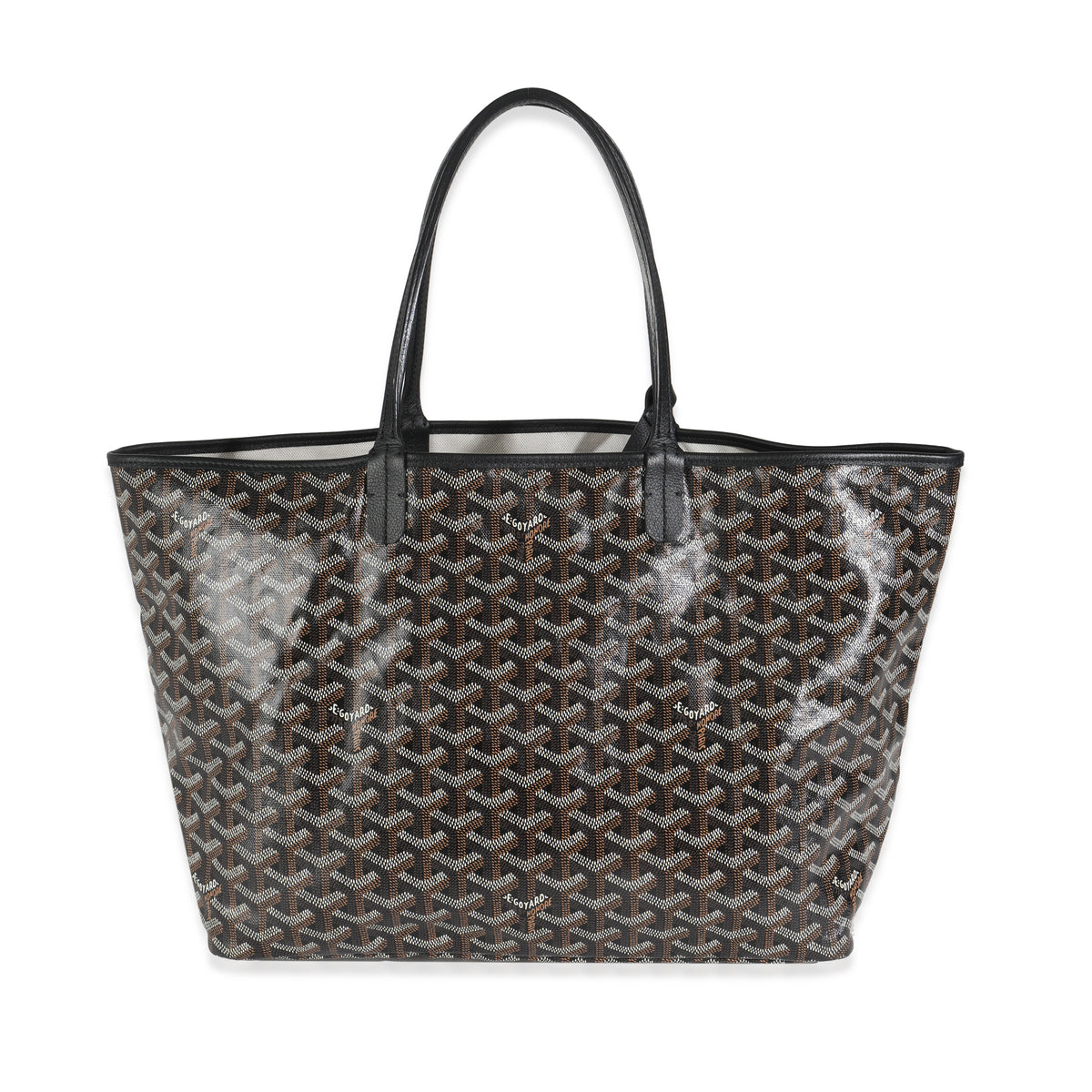 Black Goyardine Canvas Saint Louis PM