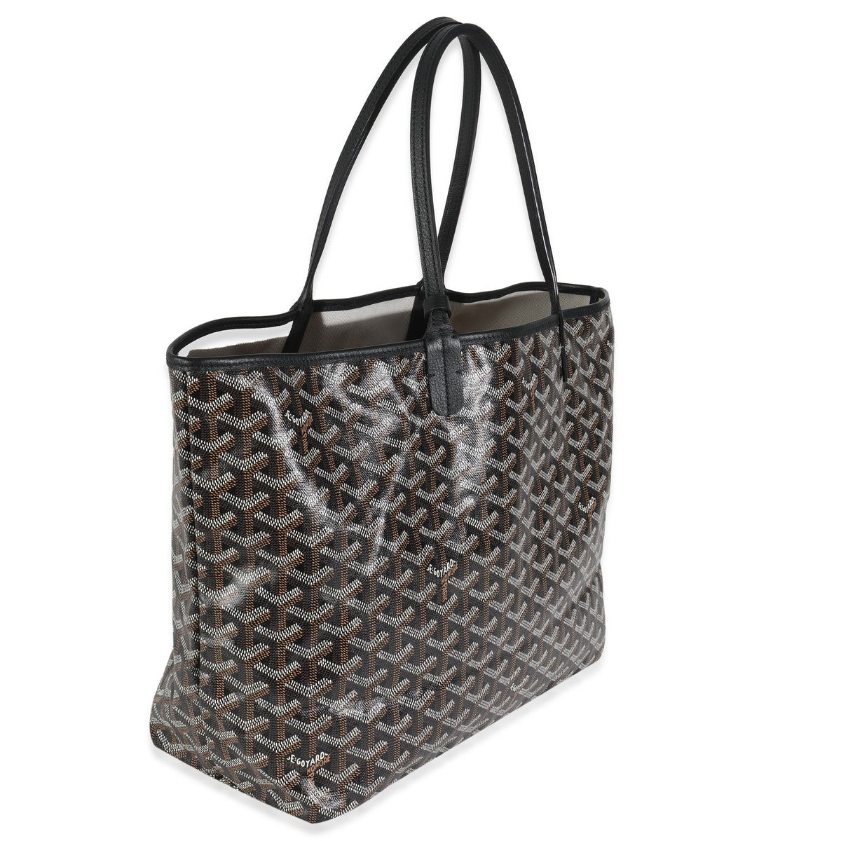 Black Goyardine Canvas Saint Louis PM