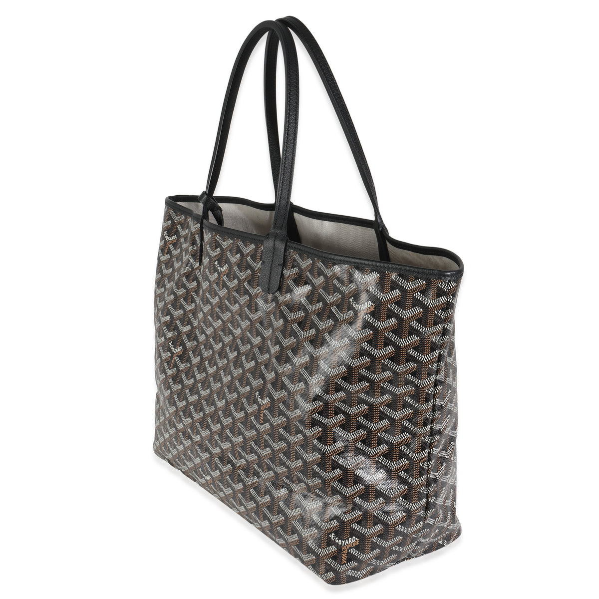 Black Goyardine Canvas Saint Louis PM