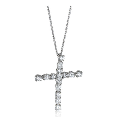 Symbols Cross Diamond Pendant in  Platinum 1.5 CTW