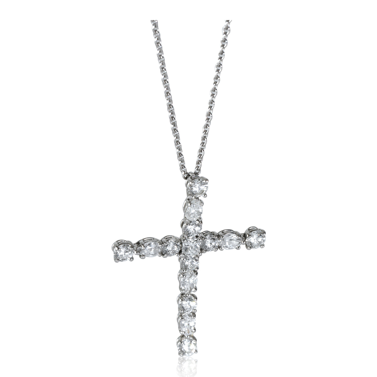 Symbols Cross Diamond Pendant in  Platinum 1.5 CTW