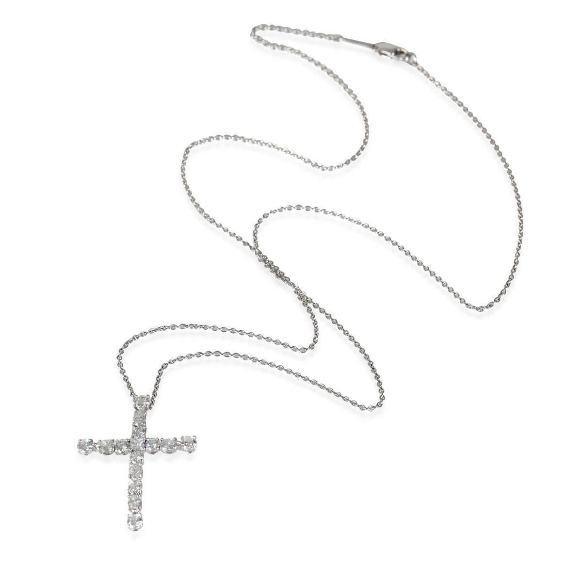Symbols Cross Diamond Pendant in  Platinum 1.5 CTW