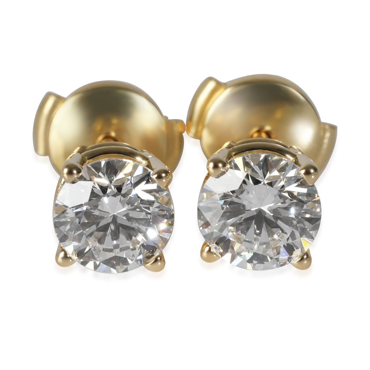Lab-Grown Diamond Earrings in 14K Yellow Gold 1.5 CTW