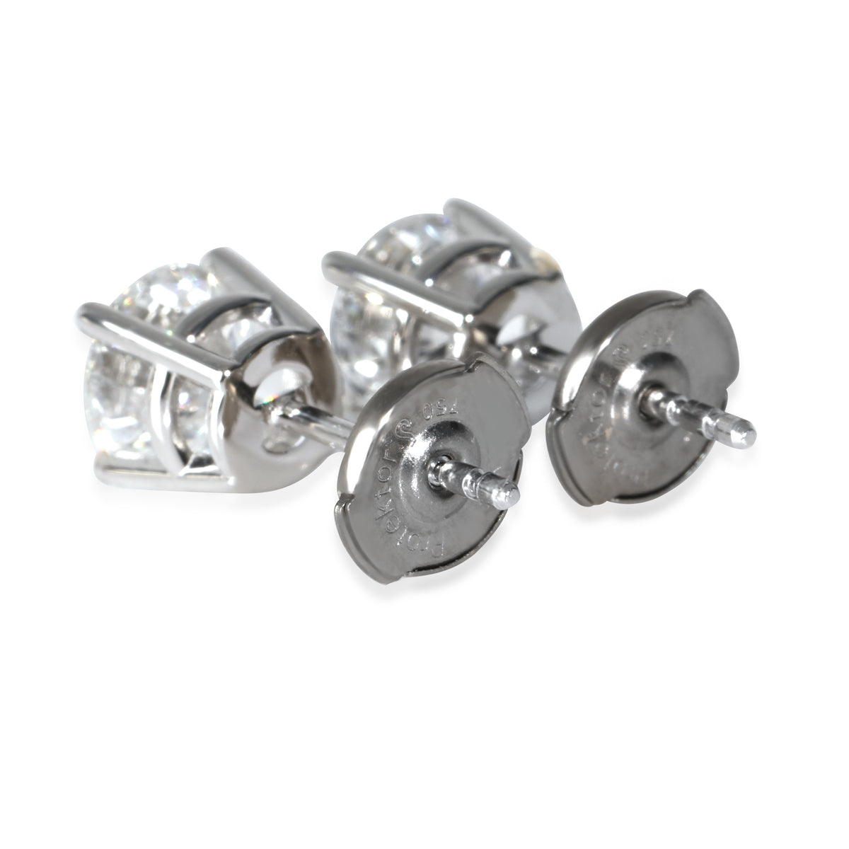 Lab-Grown Diamond Earrings in 18K White Gold 1.5 CTW