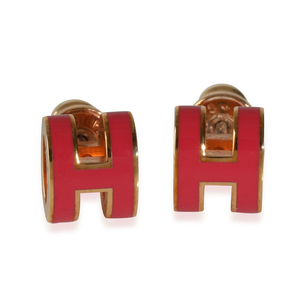 Gold-Plated Mini Pop H Earrings