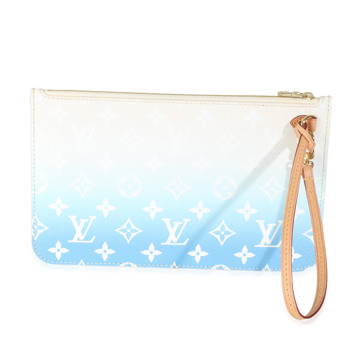 Blue By The Pool Monogram Canvas Neverfull Pouch
