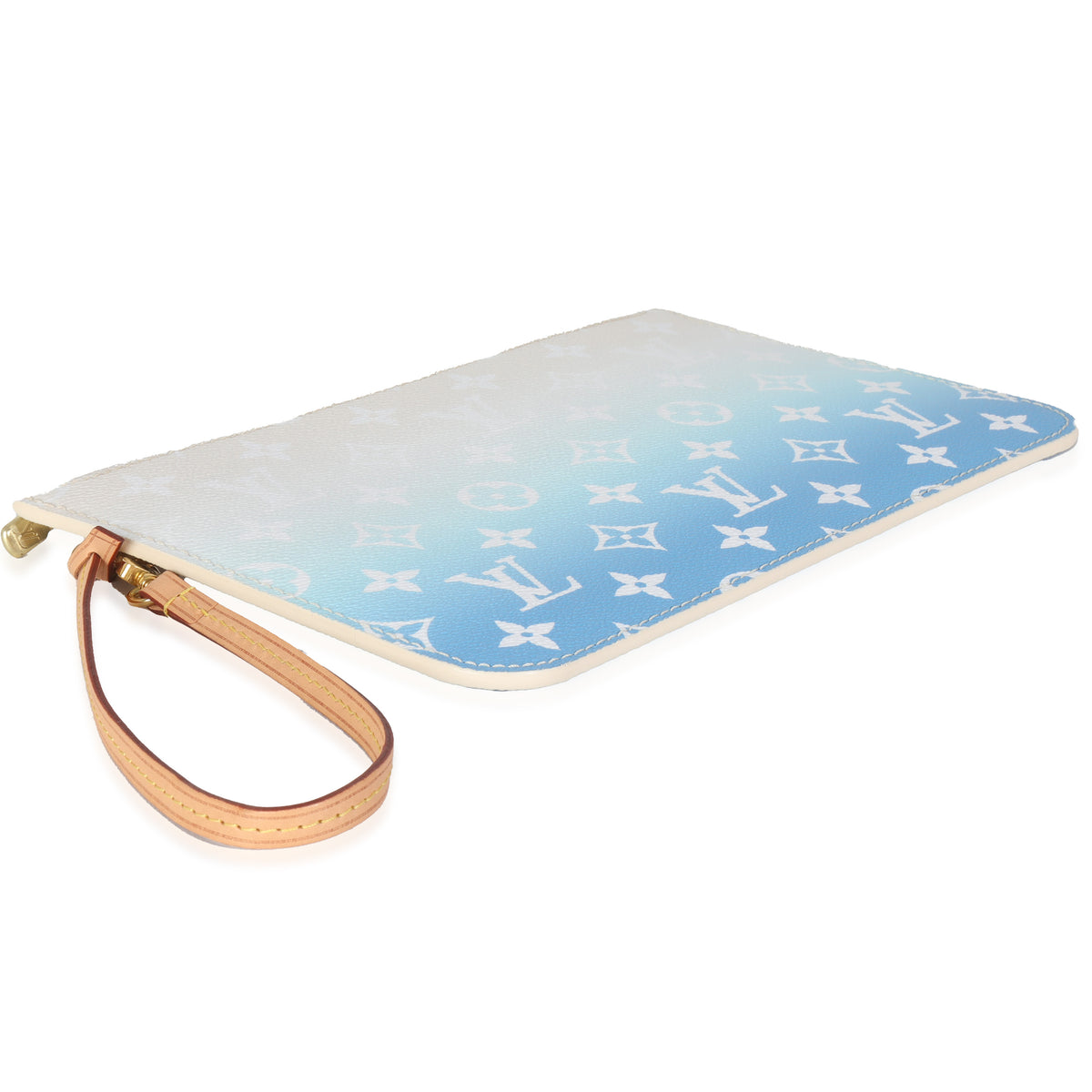 Blue By The Pool Monogram Canvas Neverfull Pouch