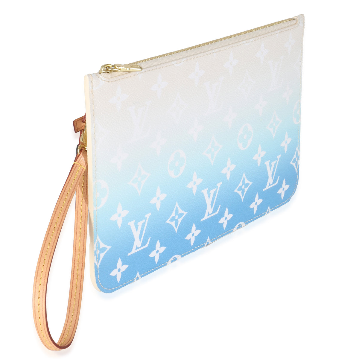 Blue By The Pool Monogram Canvas Neverfull Pouch