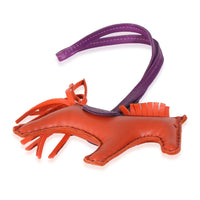 Poppy Cornaline Violet Milo Lambskin Grigri Rodeo PM Bag Charm