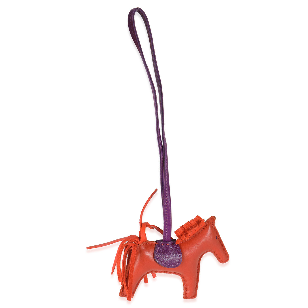 Poppy Cornaline Violet Milo Lambskin Grigri Rodeo PM Bag Charm