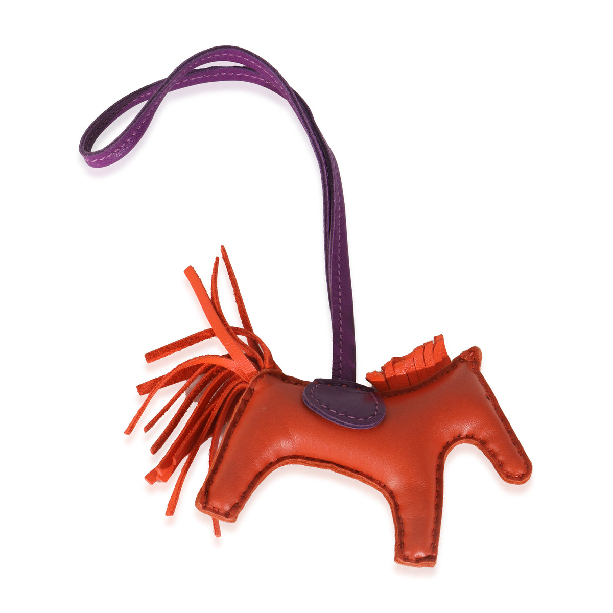 Poppy Cornaline Violet Milo Lambskin Grigri Rodeo PM Bag Charm