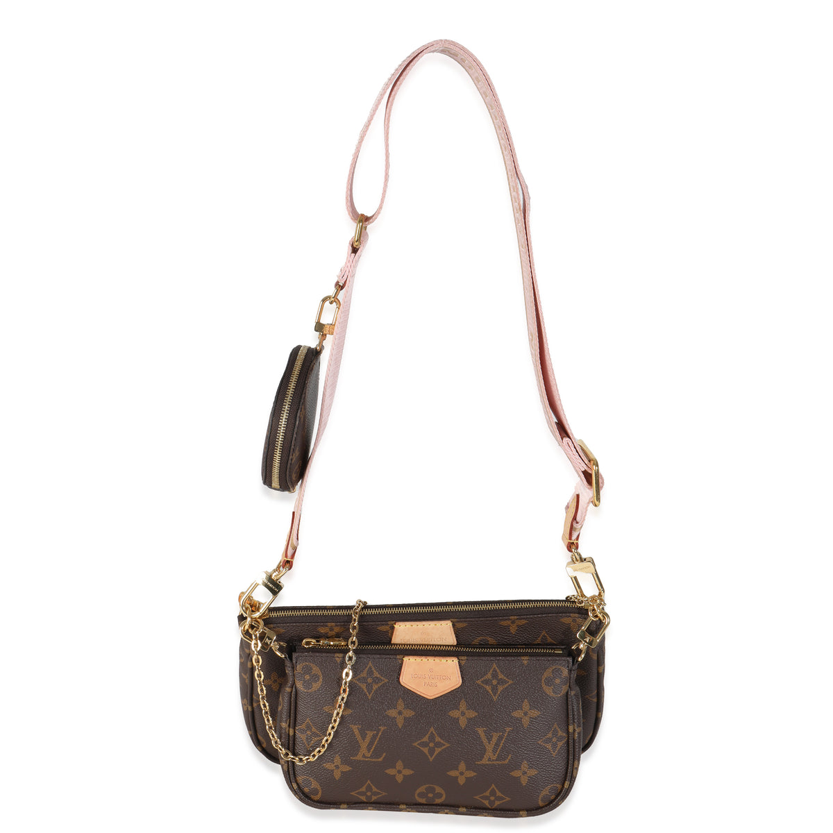 Rose Clair Monogram Canvas Multi Pochette Accessoires