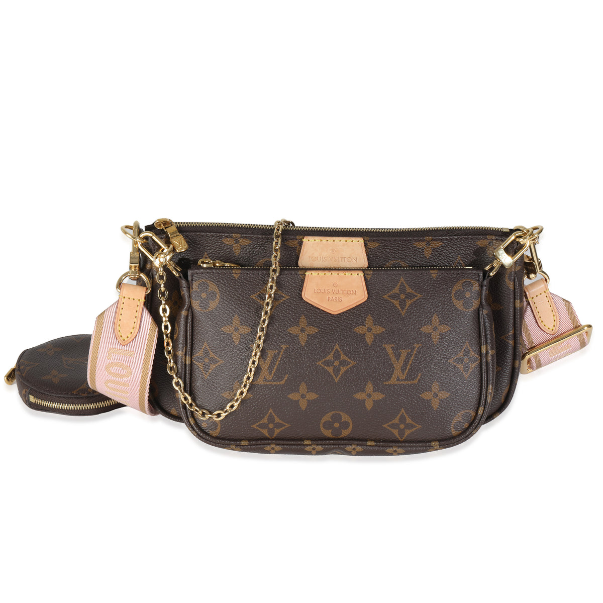 Rose Clair Monogram Canvas Multi Pochette Accessoires