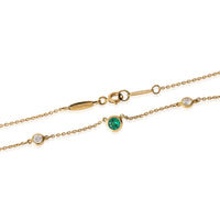 Yellow Gold Emerald & Diamond Color By The Yard Necklace