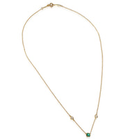 Yellow Gold Emerald & Diamond Color By The Yard Necklace