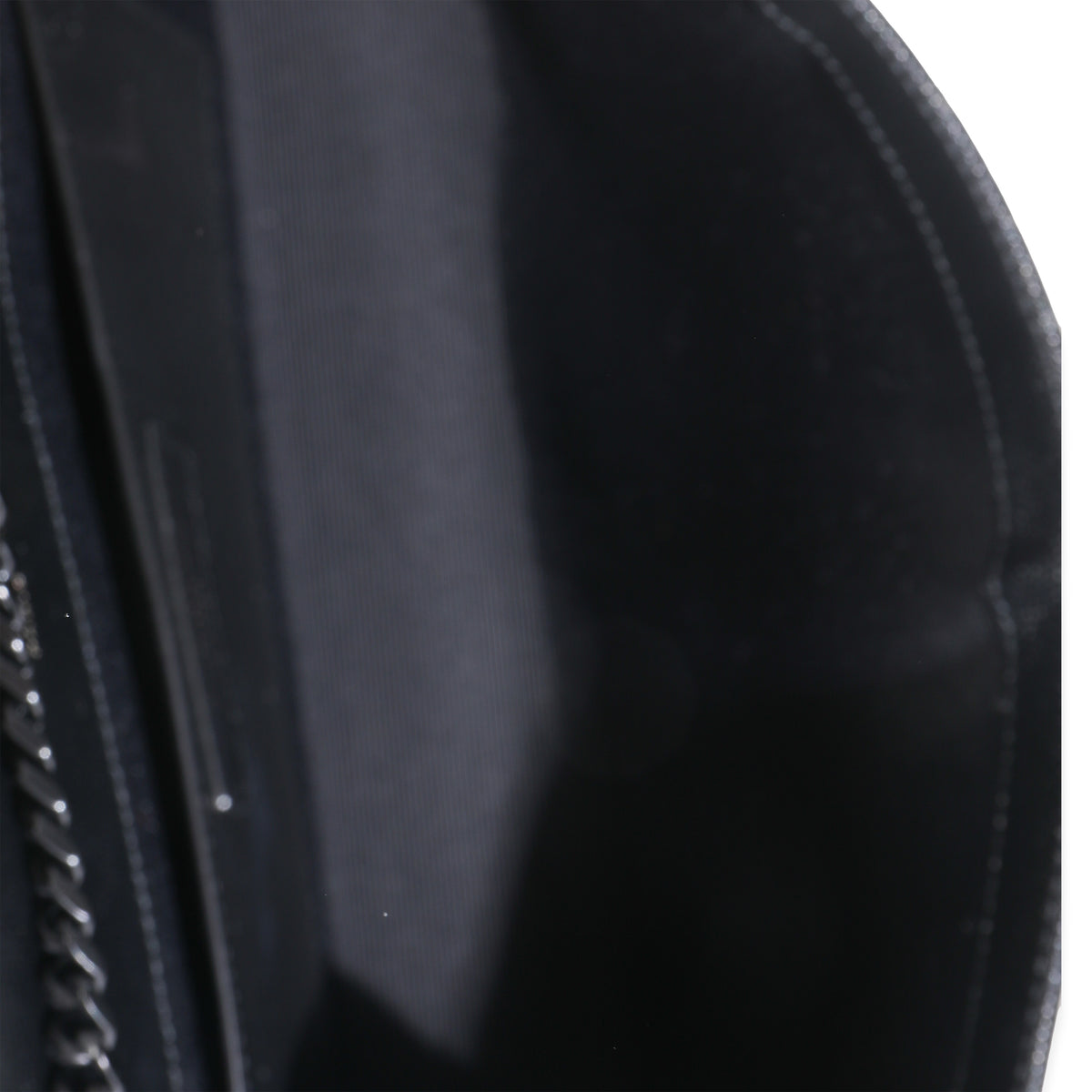 Black Grain De Poudre Medium Kate Chain Bag