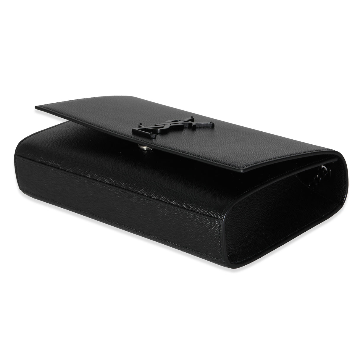 Black Grain De Poudre Medium Kate Chain Bag