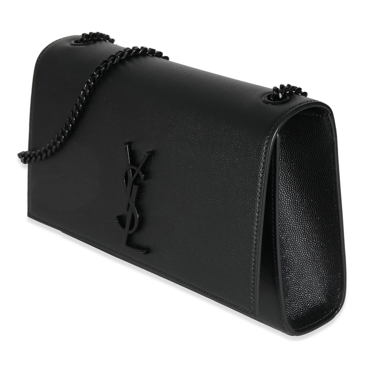 Black Grain De Poudre Medium Kate Chain Bag