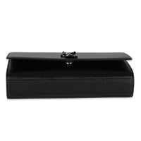 Black Grain De Poudre Medium Kate Chain Bag