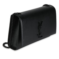 Black Grain De Poudre Medium Kate Chain Bag