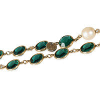 Gold-Plated Vintage 1981 Gripoix & Faux Pearl Necklace