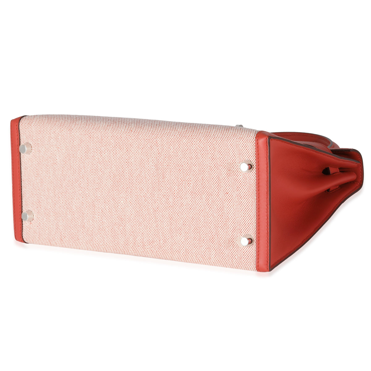 Ecru Brique Terre Battue Toile Quadrille Swift Sellier Kelly 28 PHW