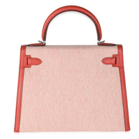 Ecru Brique Terre Battue Toile Quadrille Swift Sellier Kelly 28 PHW