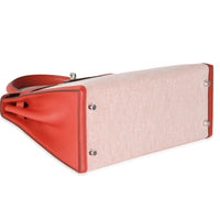 Ecru Brique Terre Battue Toile Quadrille Swift Sellier Kelly 28 PHW