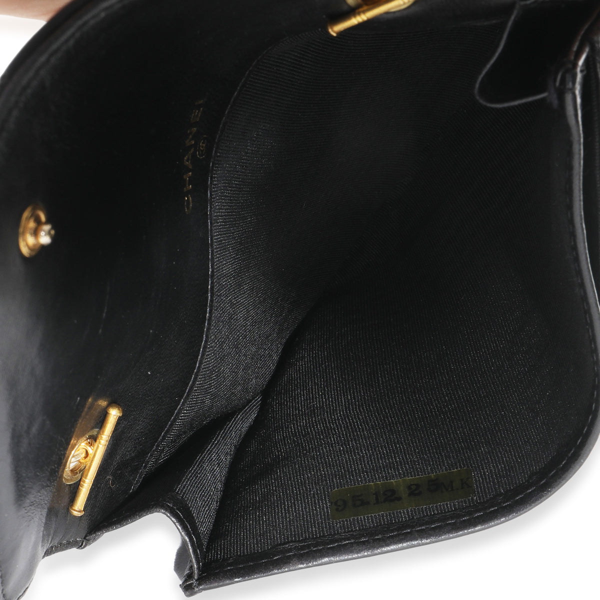 Vintage Black Quilted Lambskin Mini CC Clutch