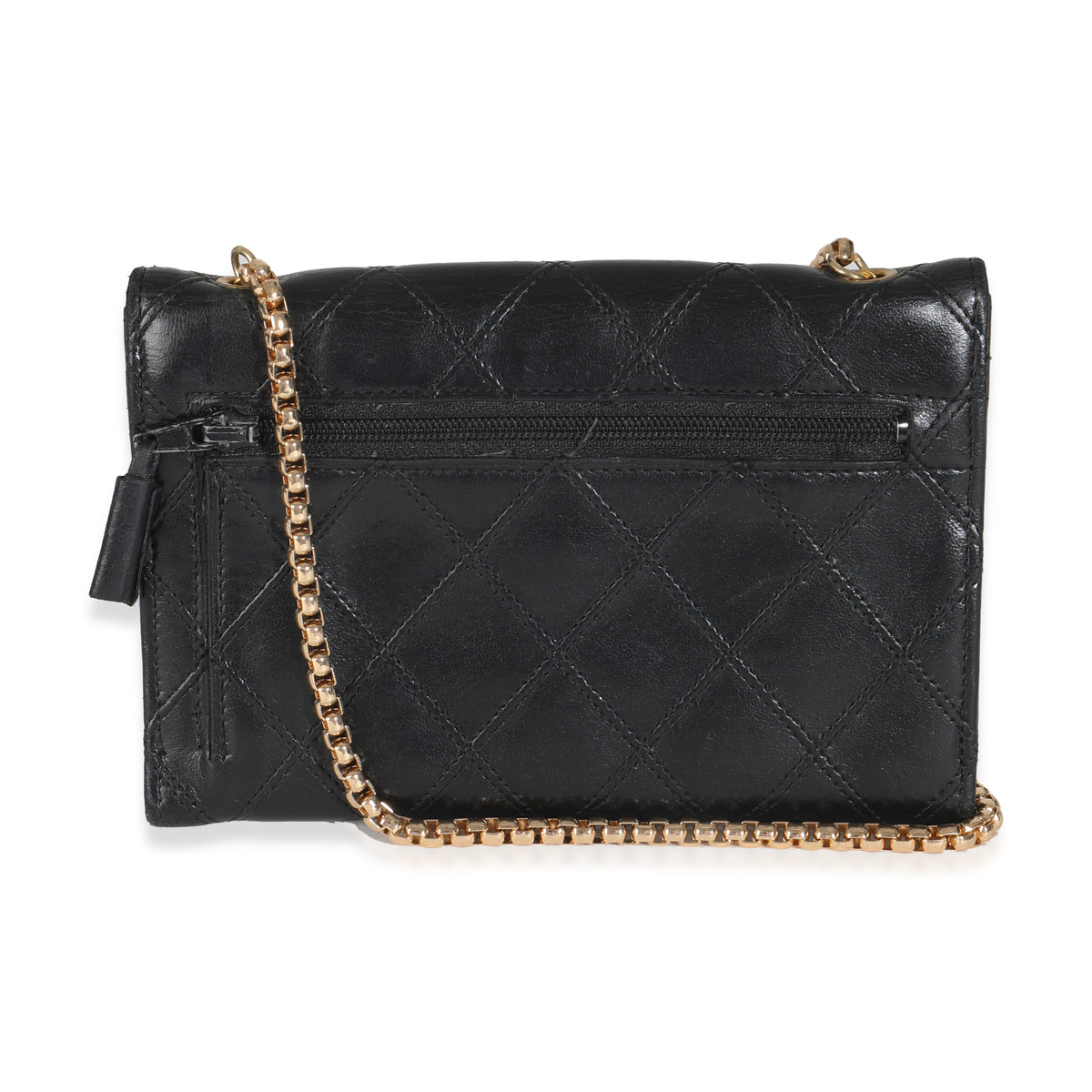 Vintage Black Quilted Lambskin Mini CC Clutch