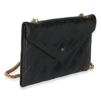 Vintage Black Quilted Lambskin Mini CC Clutch