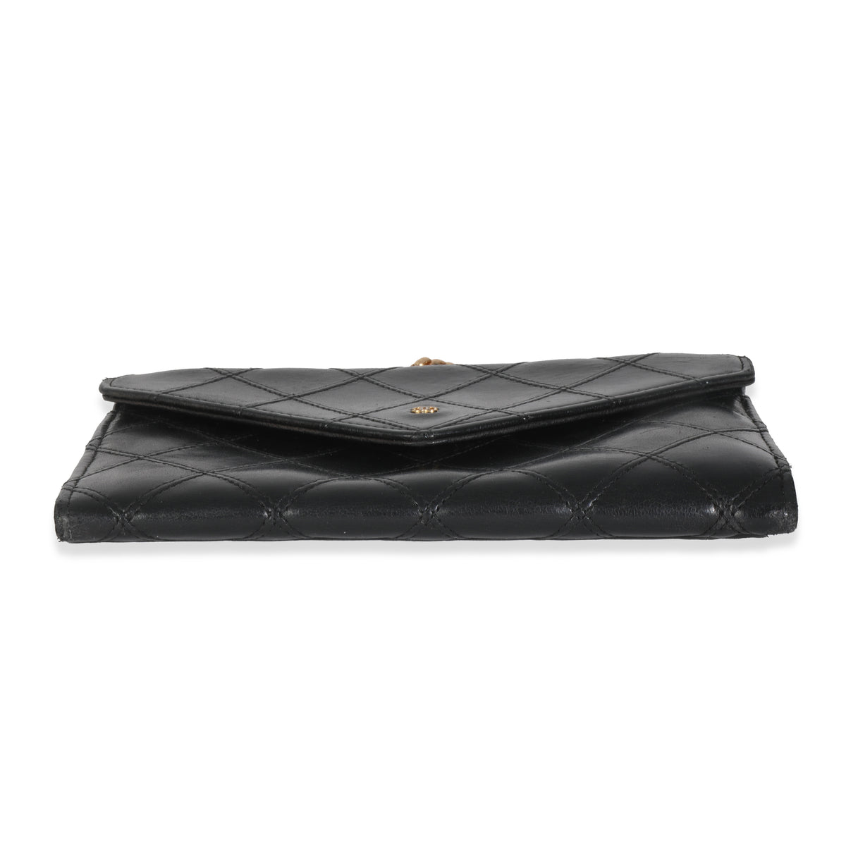 Vintage Black Quilted Lambskin Mini CC Clutch