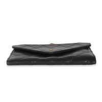 Vintage Black Quilted Lambskin Mini CC Clutch