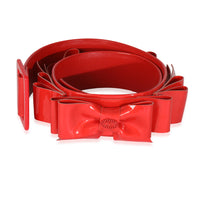 08P Red Patent Oversized Bow CC Waist Belt