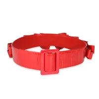 08P Red Patent Oversized Bow CC Waist Belt
