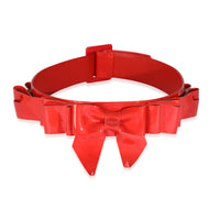 08P Red Patent Oversized Bow CC Waist Belt
