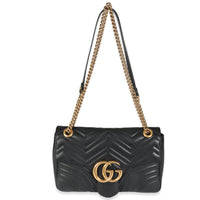 Black Matelasse Calfskin Large GG Marmont Shoulder Bag