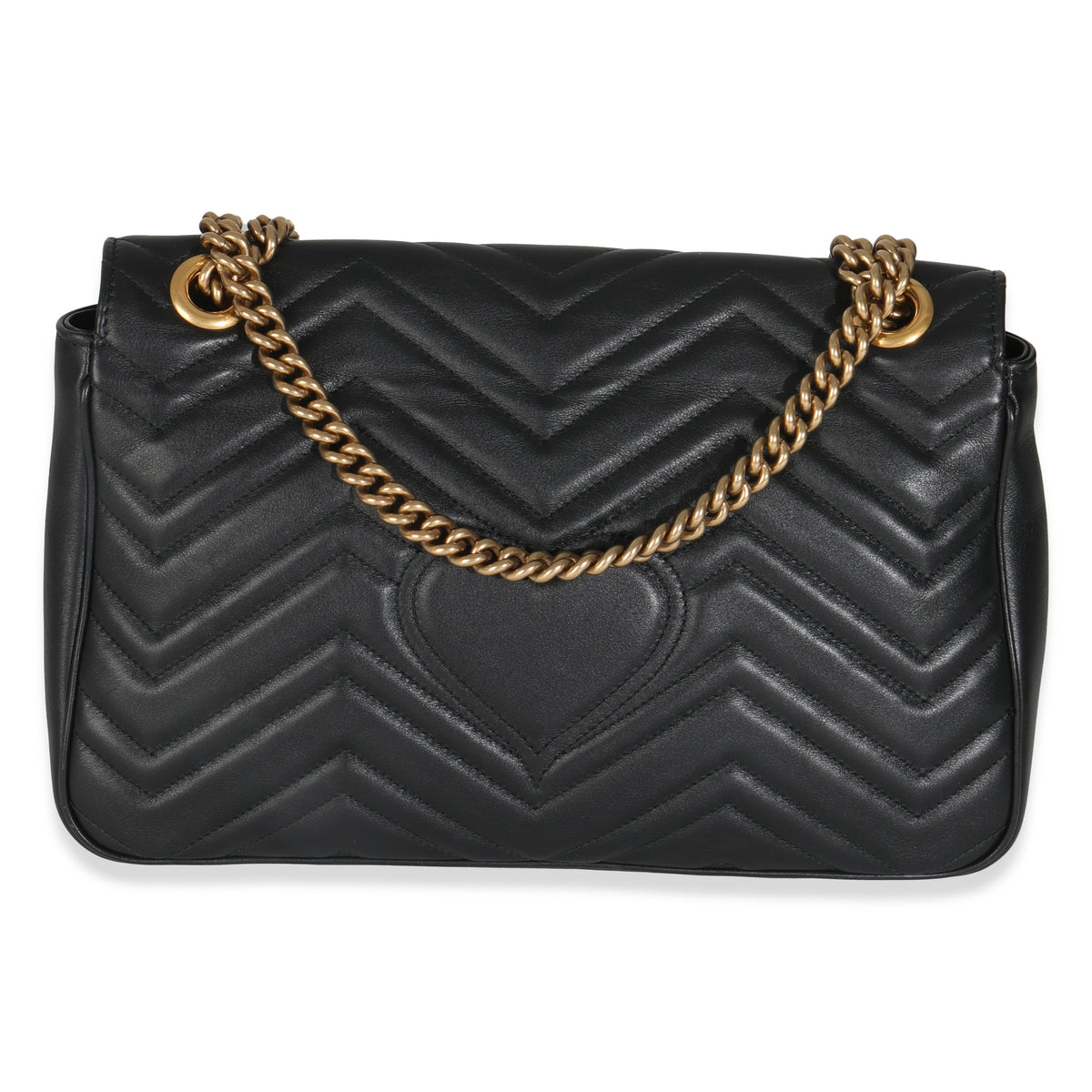 Black Matelasse Calfskin Large GG Marmont Shoulder Bag