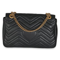 Black Matelasse Calfskin Large GG Marmont Shoulder Bag